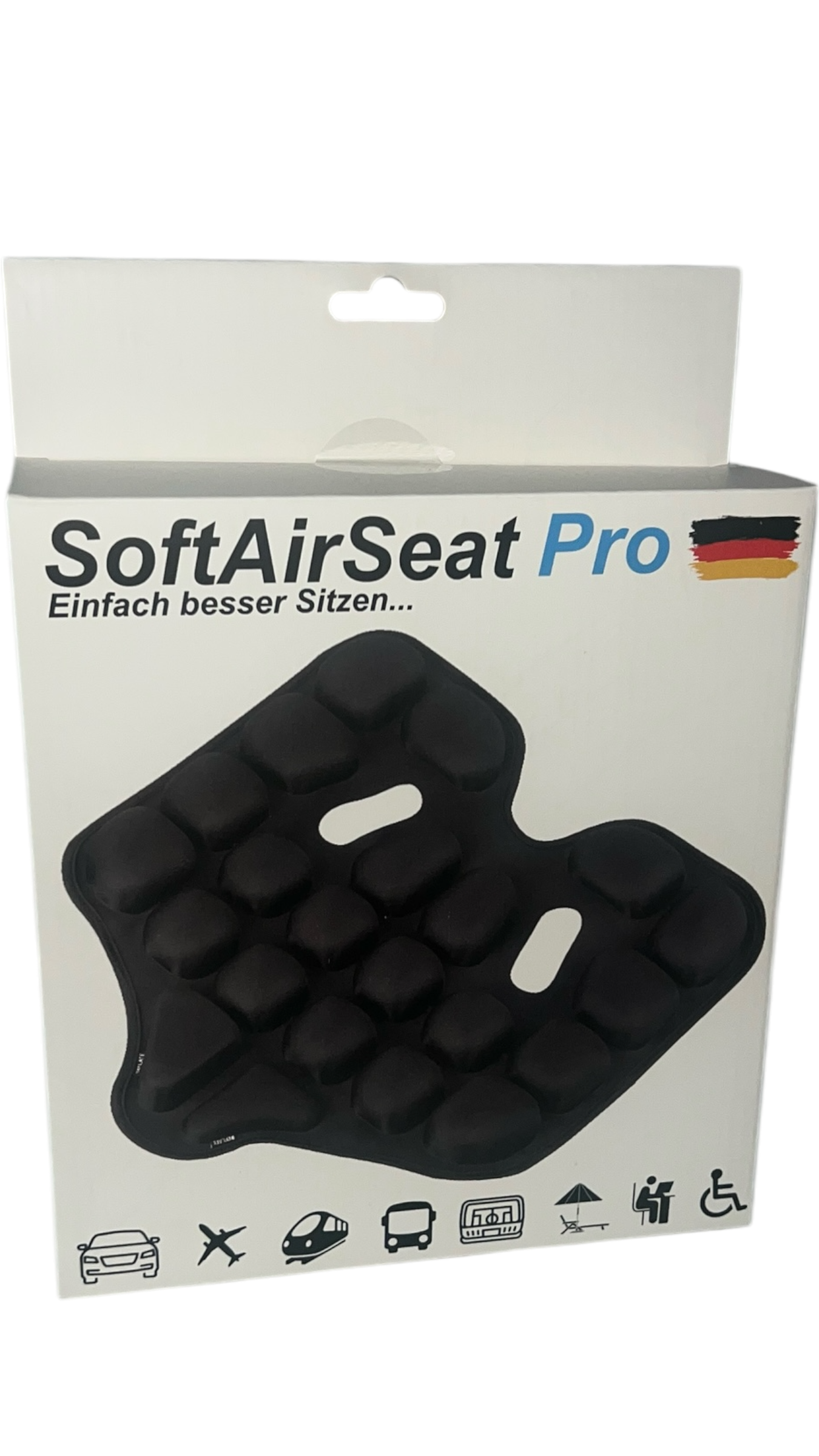 SoftAirSeat Pro – Individuell einstellbares Sitzkissen für schmerzfreies Sitzen!